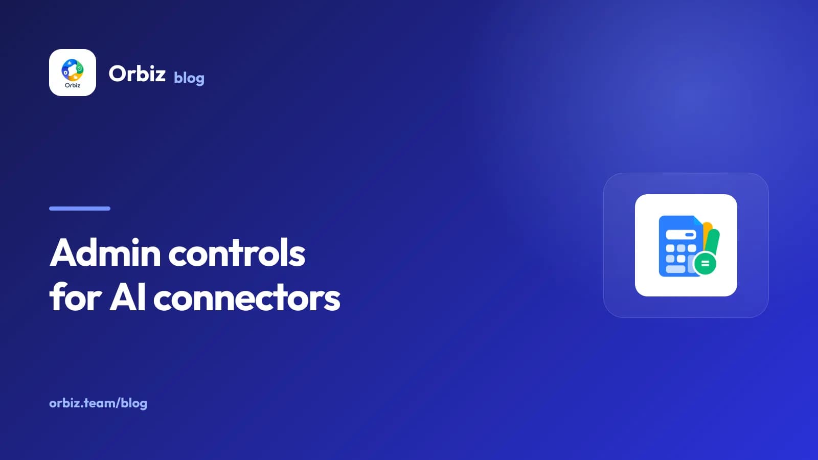 The Ledgr mark beside the words "Admin controls for AI connectors".
