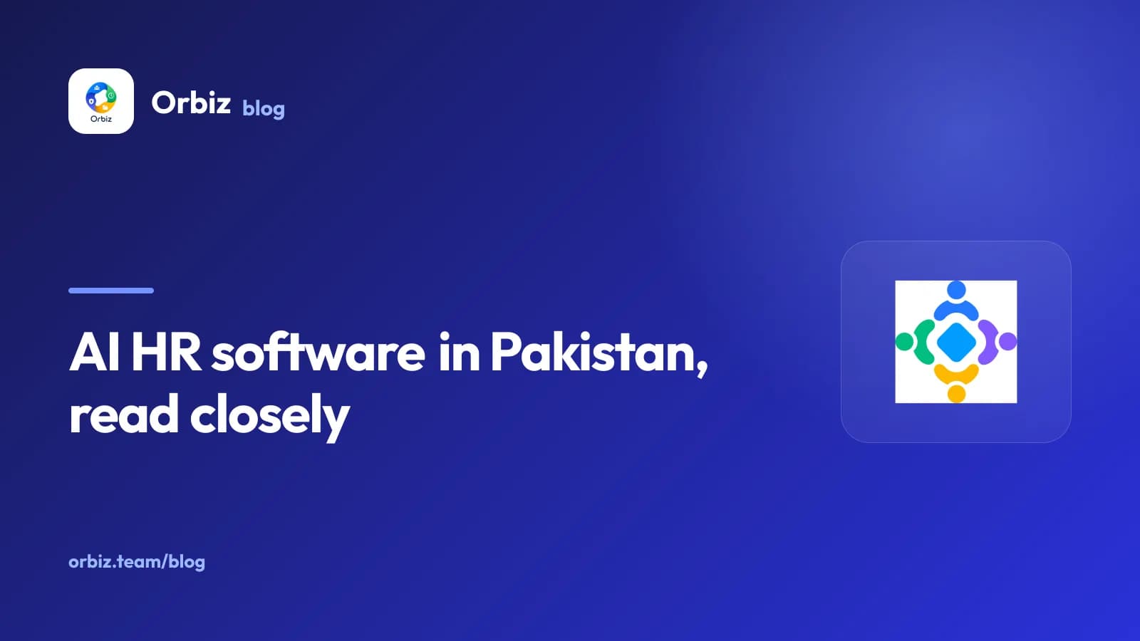The HRMS mark beside the words "AI HR software in Pakistan, read closely".