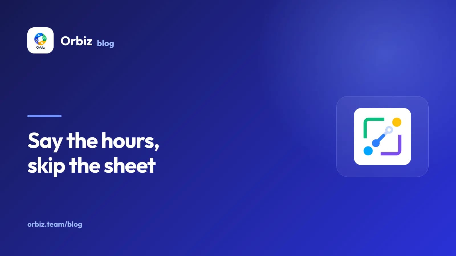 The Trackline mark beside the words "Say the hours, skip the sheet".