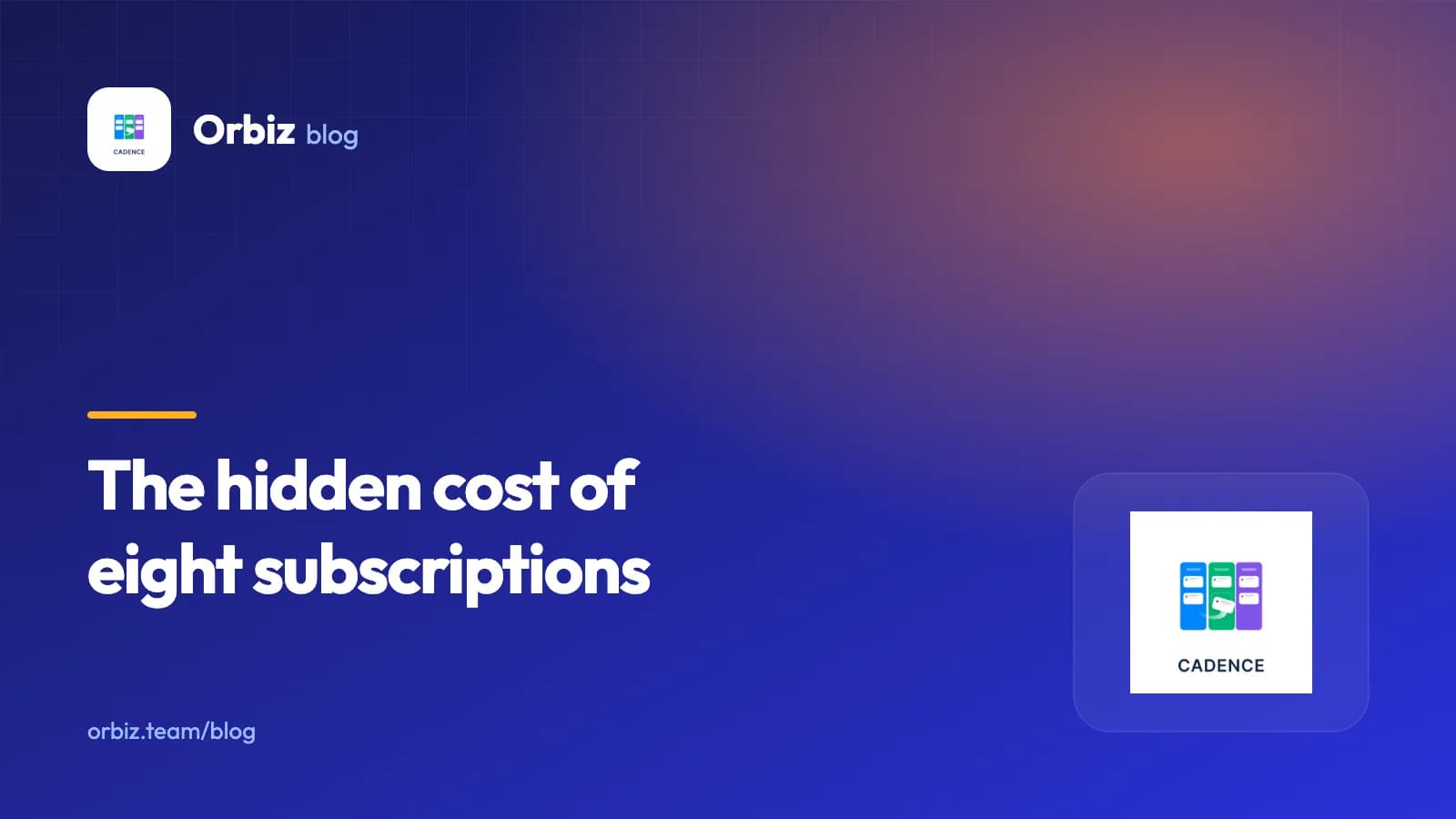 Eight subscription cards stacking up beside a single platform card.