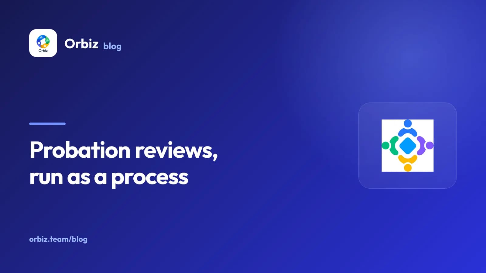 The HRMS mark beside the words "Probation reviews, run as a process".